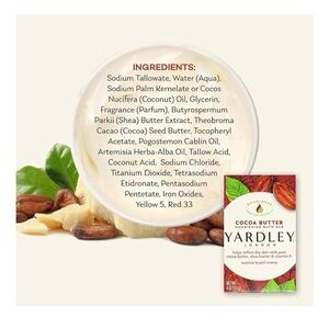 Yardley London Cocoa Butter Nourishing Bath Soap (set of 2) 4oz each dry skin